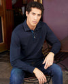 Navy Long Sleeve Polo Shirt