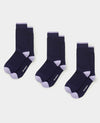 Navy Cotton Blend Pack of Three Socks