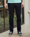 Navy Stretch Cotton Classic Fit Flat Front Chinos