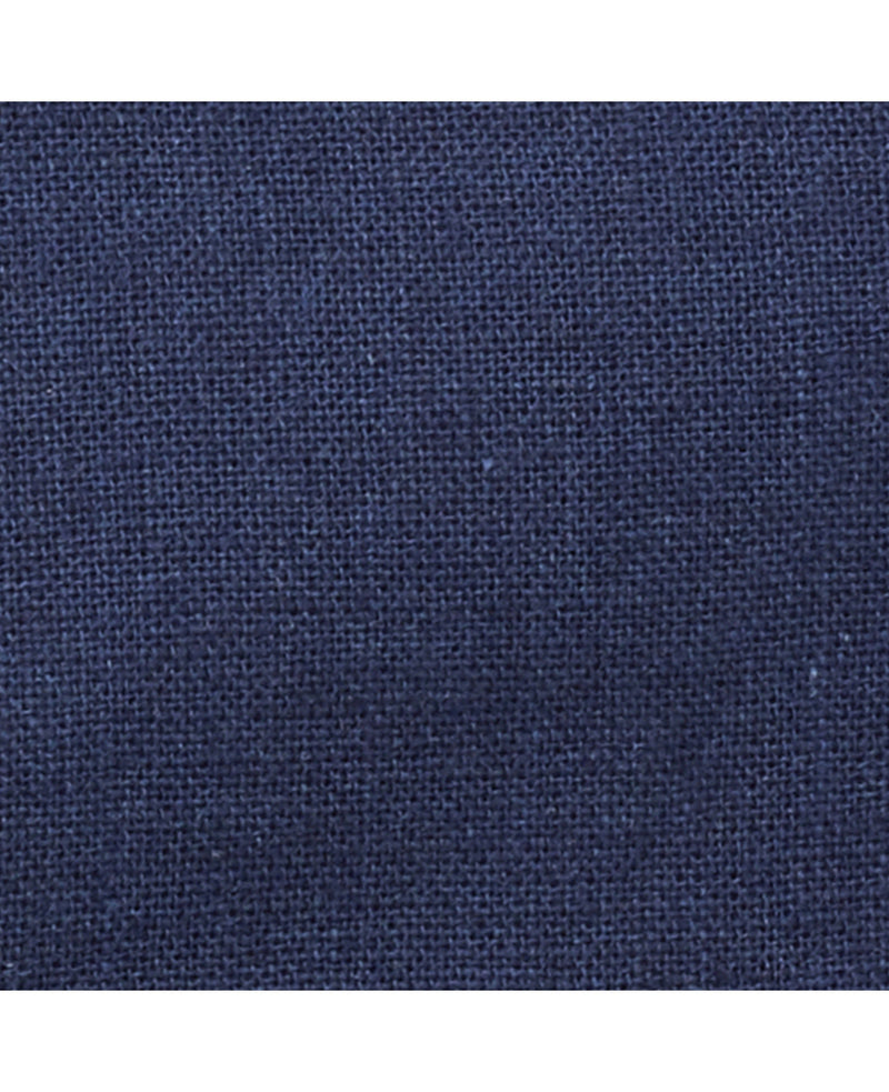 Navy Linen-Blend Classic Fit Casual Shirt - Fabric Detail - 1357NAV