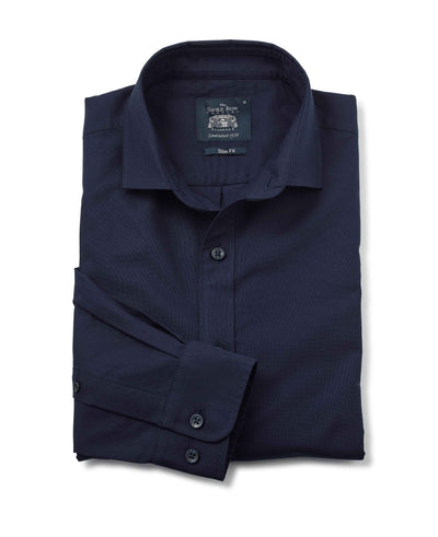 Navy Slim Fit Oxford Shirt   - 1405NAV