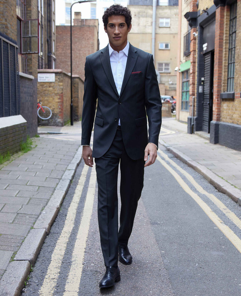 Navy Stripe Tailored Suit