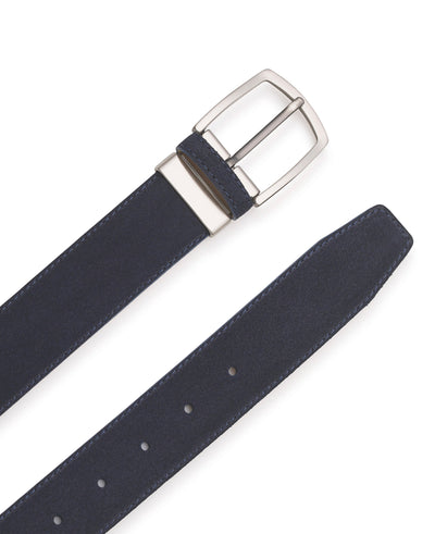 Men's Navy Suede Belt