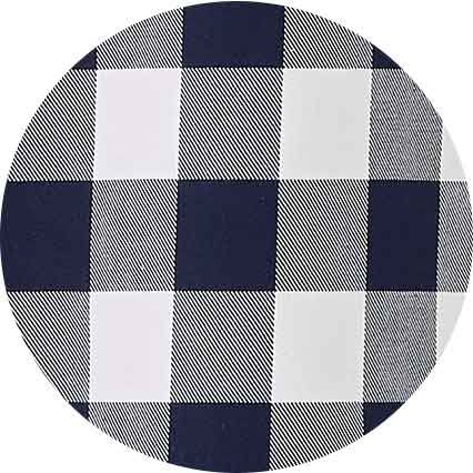 Navy White Bold Check Button-Down Shirt   - Fabric Swatch - 1401NAV