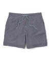 Navy White Reverse Stripe Recycled Swim Shorts