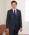 Navy Wool-Blend Prince of Wales Check Suit