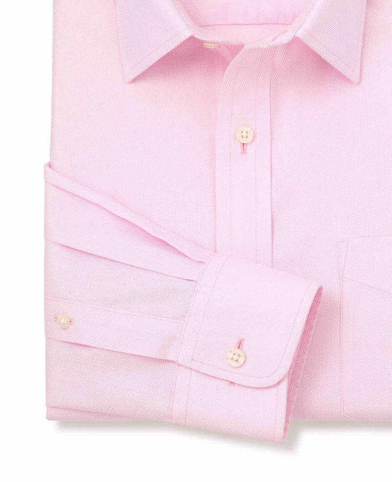 Pink Cotton Classic Fit Non-Iron Shirt - Single Cuff