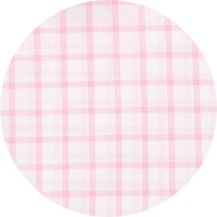 Pink White Check Slim Fit Shirt - Double Cuff