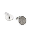 Sterling Silver Cufflink with 'Lucky' Sixpence