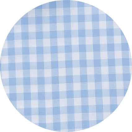 Sky Blue Cotton Gingham Classic Fit Formal Shirt - Single Cuff