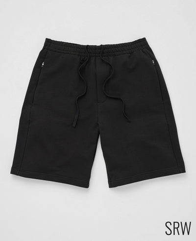 Men's Black Loopback Stretch Cotton Active Sweatshorts