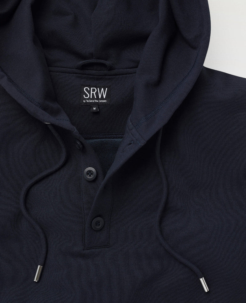 Srw active navy loopback stretch cotton hoodie mah1002nav