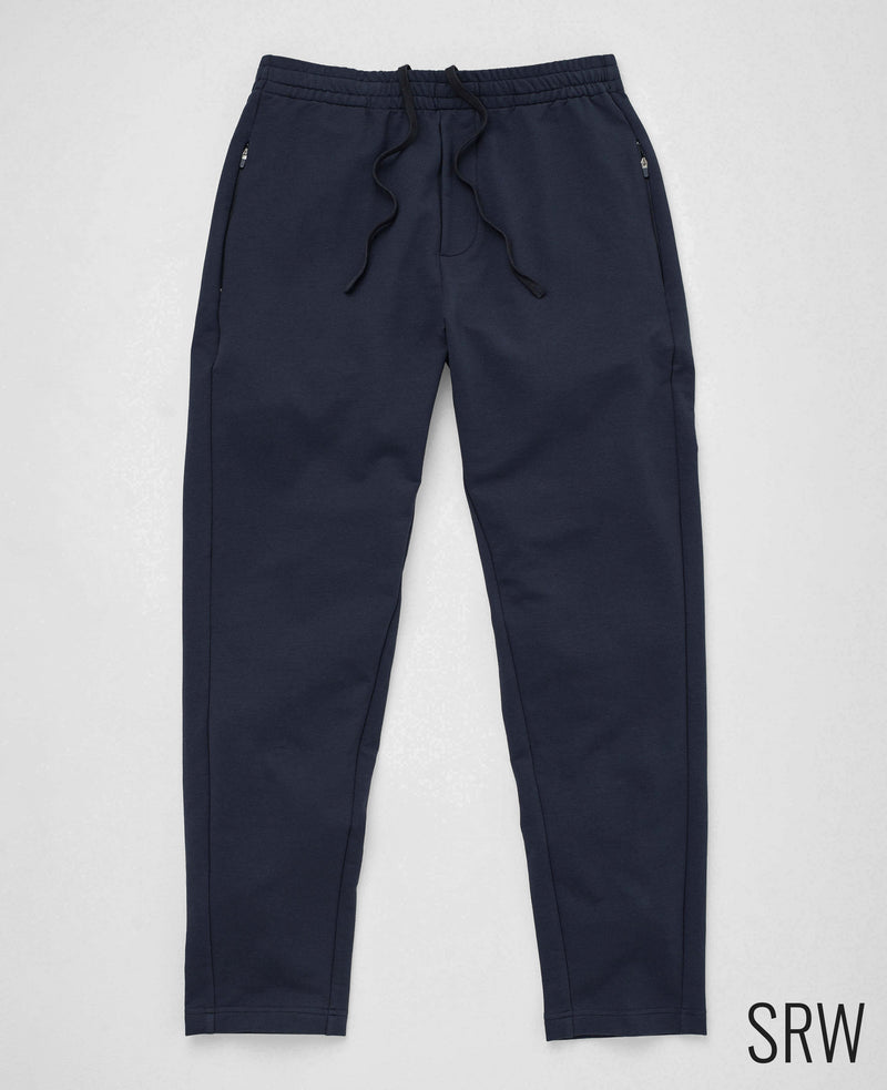 SRW Navy Stretch Loopback Cotton Blend Joggers