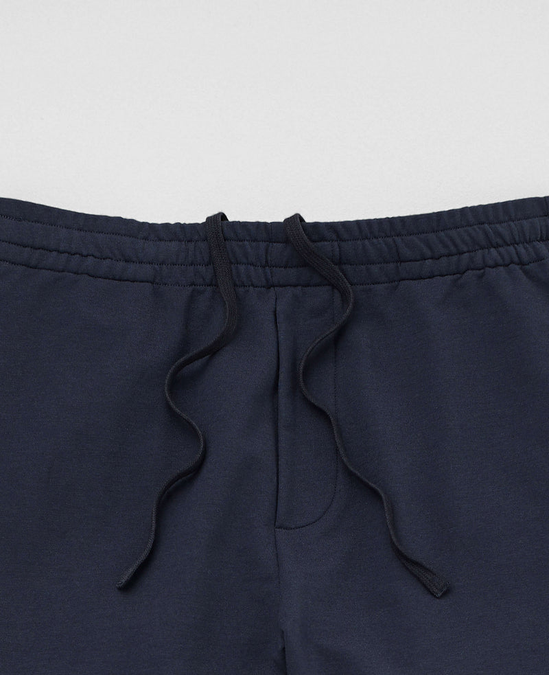 SRW Navy Stretch Loopback Cotton Blend Joggers