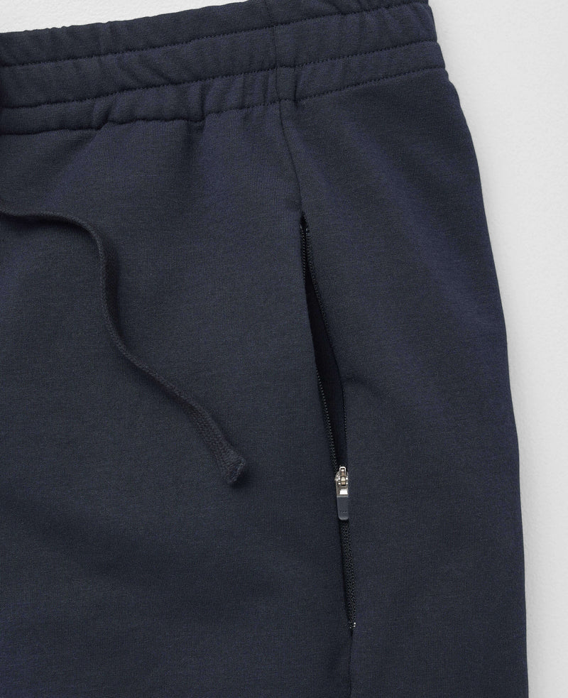 SRW Navy Stretch Loopback Cotton Blend Sweat Shorts