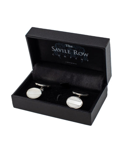 Sterling Silver Oval Chain Cufflinks