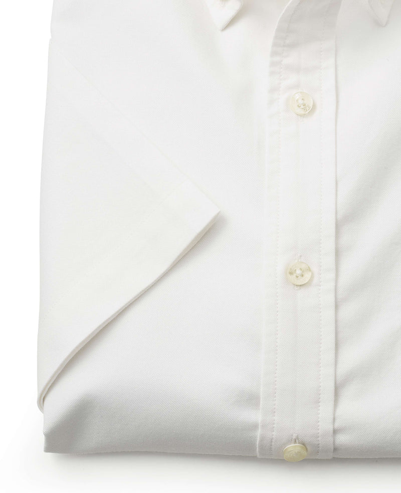 White Classic Fit Short Sleeve Oxford Shirt