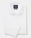 White Cotton Slim Fit Non-Iron Shirt - Double Cuff