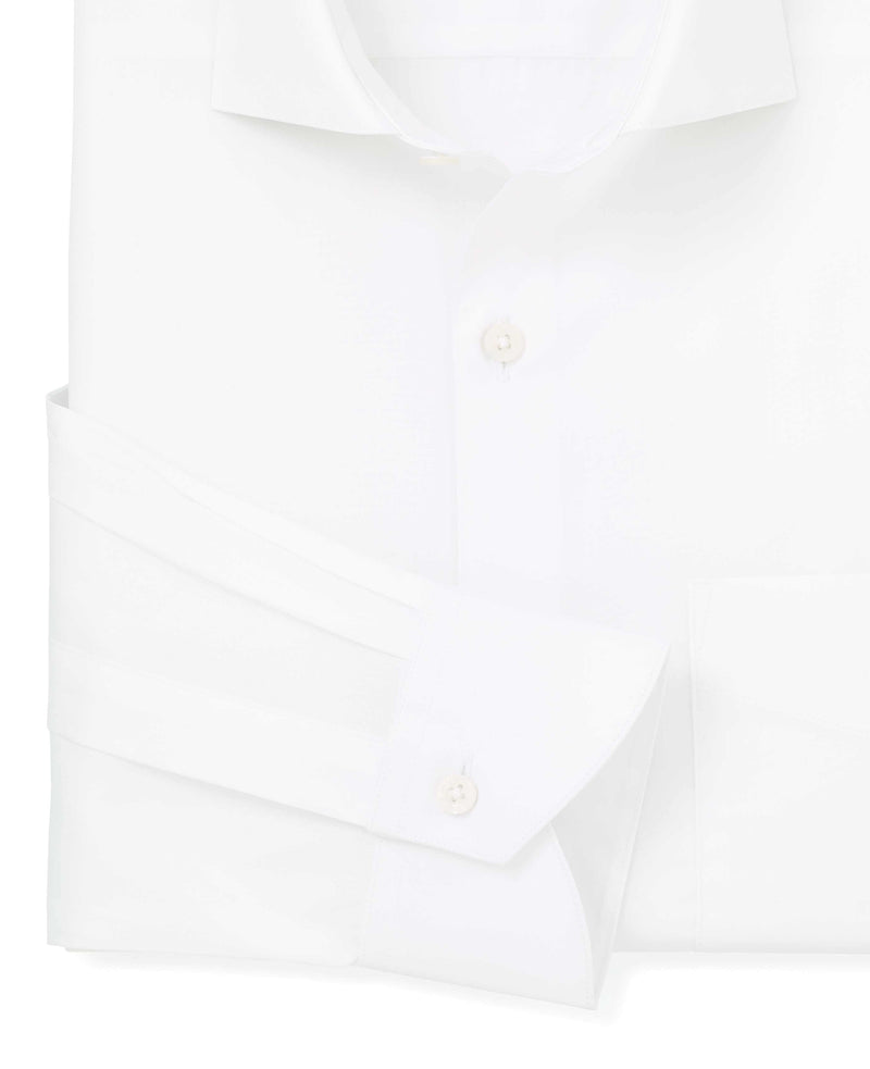 White Poplin Classic Fit Formal Shirt - Single Cuff