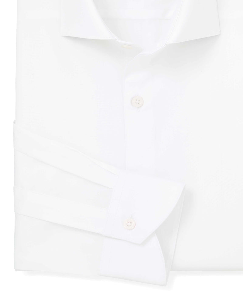 White Poplin Slim Fit Formal Shirt - Single Cuff