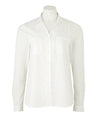 White Semi-Fitted Women's Shirt With Pin-Tuck Detail