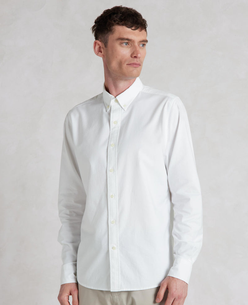 White Slim Fit Oxford Shirt