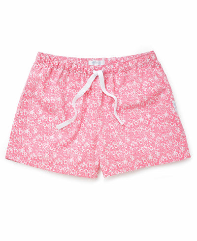 Women's Pink & White Printed Pyjama Short Set