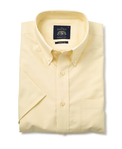 Yellow Button-Down Short Sleeve Oxford Shirt [RTC]